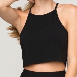 Brandy Melville Black Crop Tank